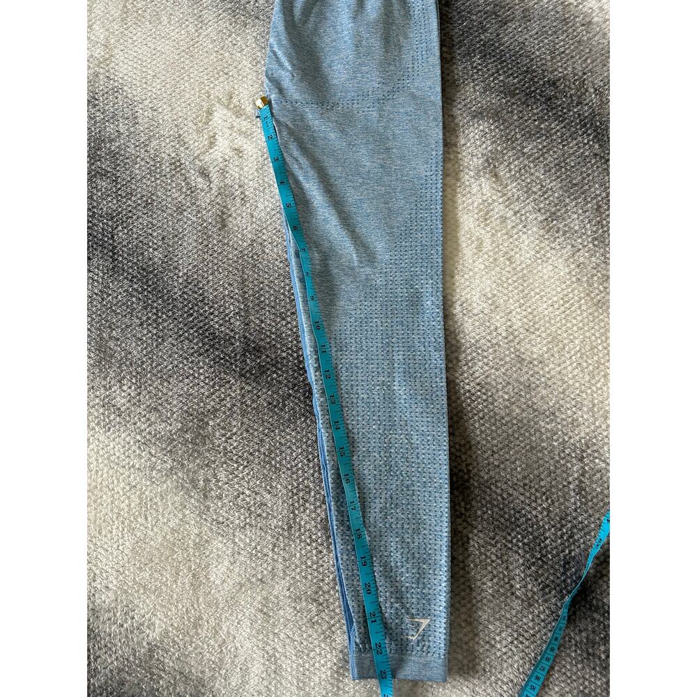 Gymshark Vital Seamless 2.0 Evening Blue Marl 7/8 Length Leggings Size Small - Picture 5 of 10
